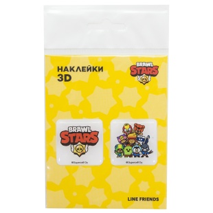 Наклейки 3D (2 шт на листе) Game Party, 3*3 см, 1 шт.