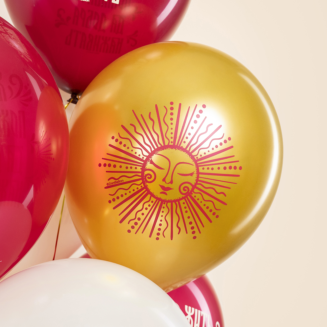 Шар (12''/30 см) Княжна Царевна, Ассорти, хром, 2 ст, 25 шт.