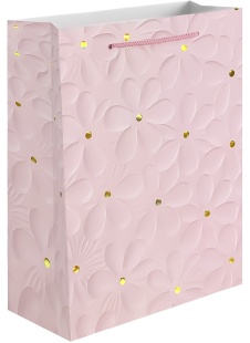 Пакет подарочный, 210гр, Цветочная элегантность, Дизайн №4, Металлик, 23*18*10 см, 1 шт.