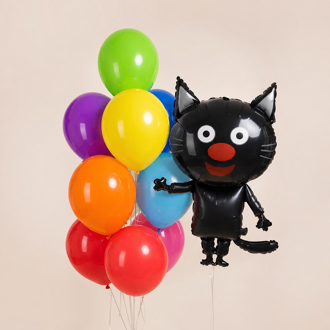 Шар (41''/104 см) Фигура, Три Кота, Сажик, 1 шт. в уп.