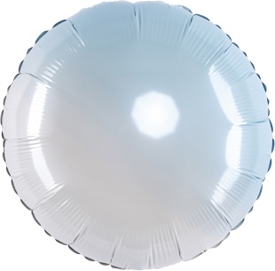 Шар (18''/46 см) Круг, Голубой, Градиент, 1 шт.