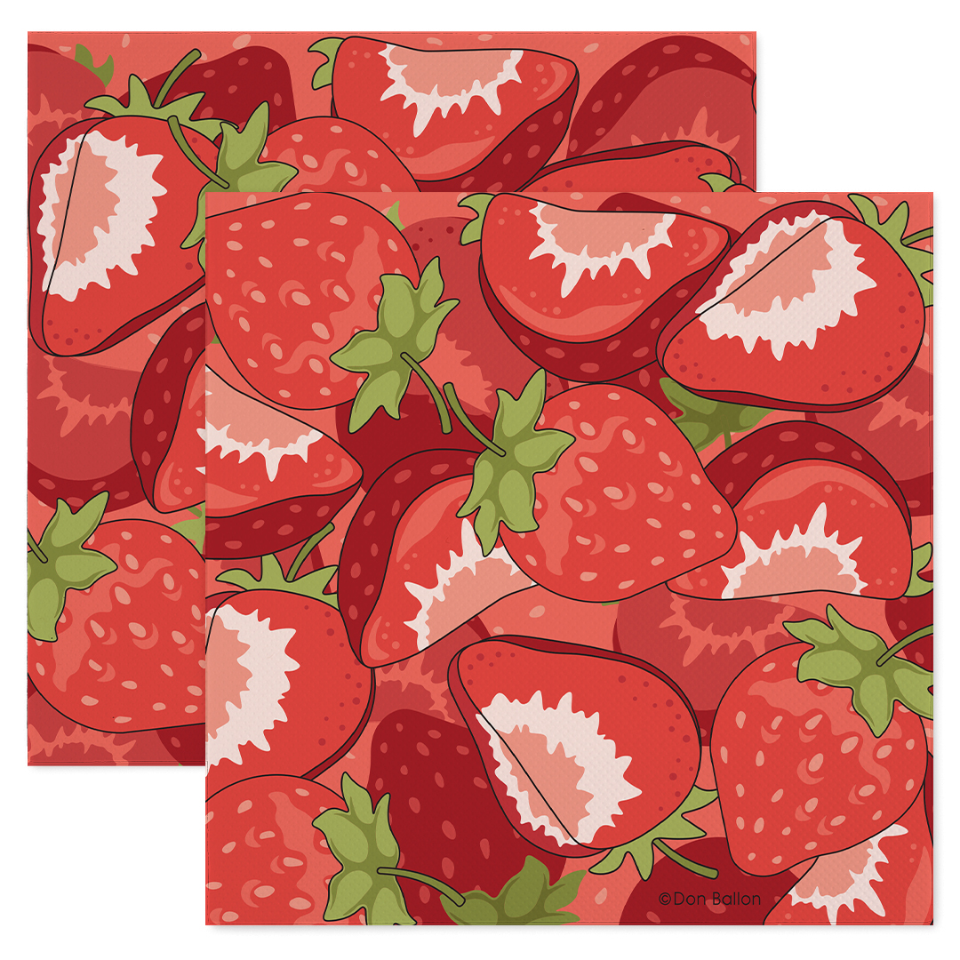 Сервировочные салфетки, Клубника, 33*33 см, 20 шт.