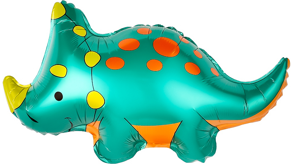 Шар с клапаном (16''/41 см) Мини-фигура, Динозавр Трицератопс, 5 шт. в уп.