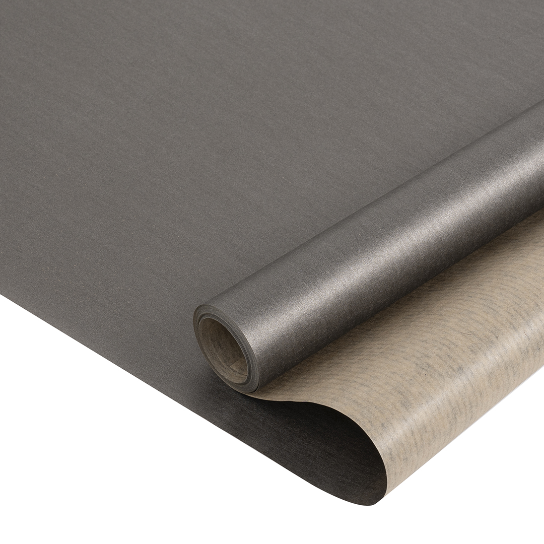 Упаковочная бумага, Крафт 40гр (0,68*10 м) Графит, 1 шт.