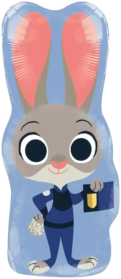 Шар (29''/74 см) Фигура, Зайка Полицейский, 1 шт.