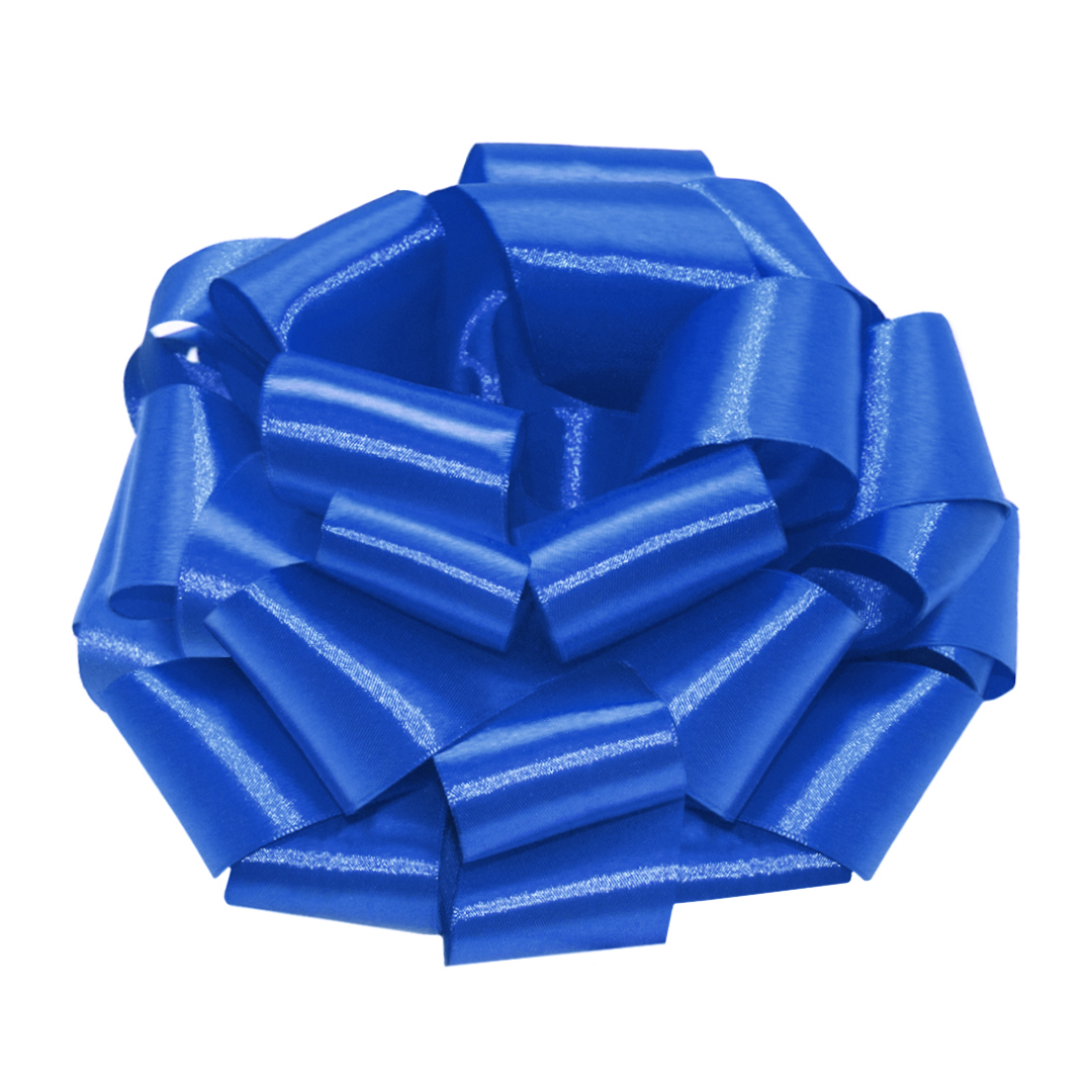 Бант Шар, Атласный, Синий, 21 см, 1 шт. в упак. 