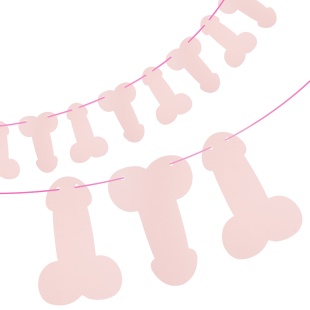 Гирлянда на Девичник, Розовый, 7 шт.*15 см, 1 упак.