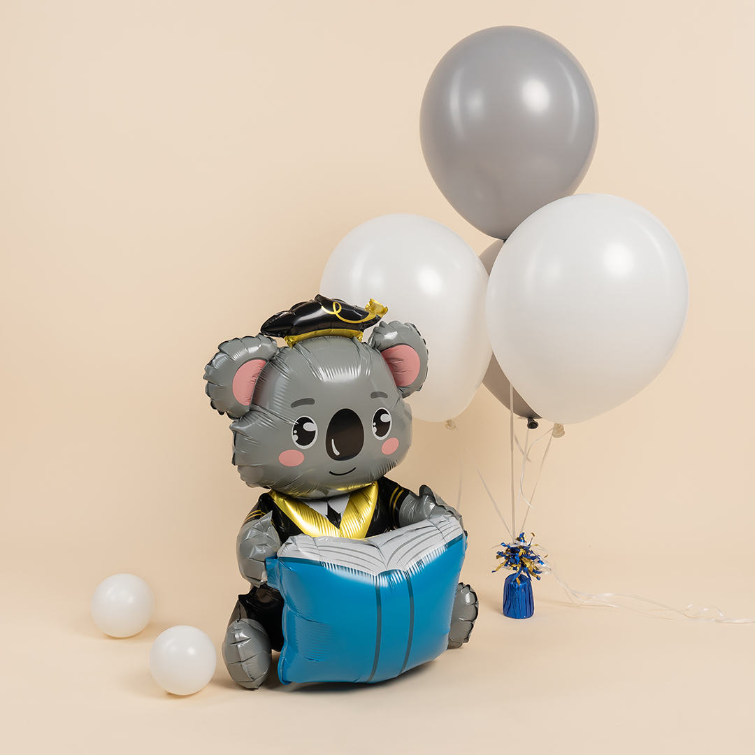 Шар 3D (37''/94 см) Коала Выпускник, 1 шт. в уп.