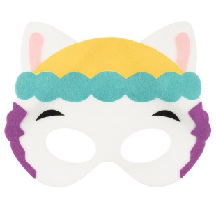 Маска карнавальная, из фетра, Щенок Рейнджер, Белый, 18*14,5 см, 1 шт.