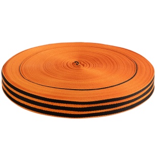 Лента жаккард (2,4 см*100 м) Георгиевская, 1 шт.