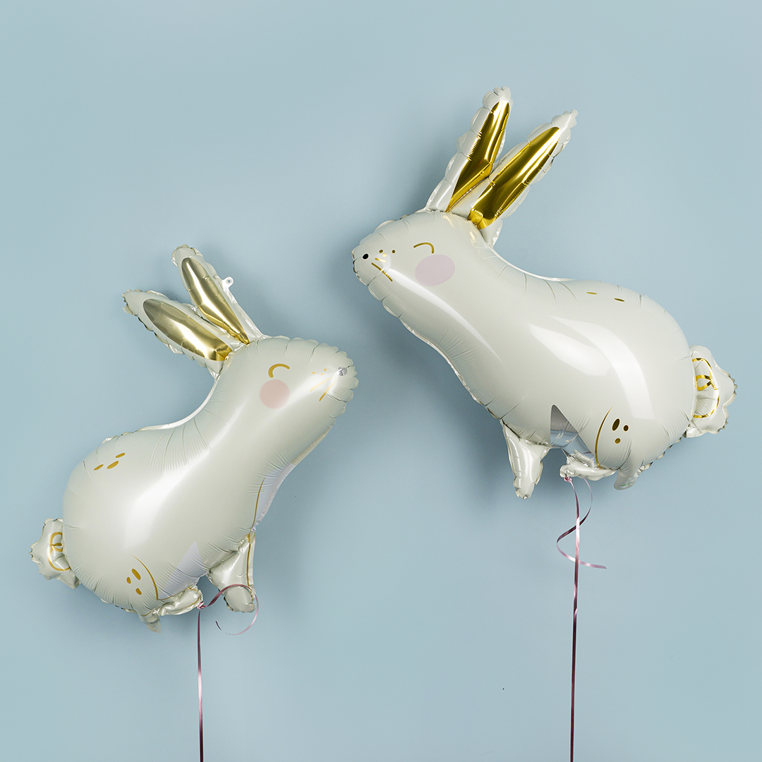 Шар (33''/84 см) Фигура, Большой Зайка, Золотые ушки, 1 шт.