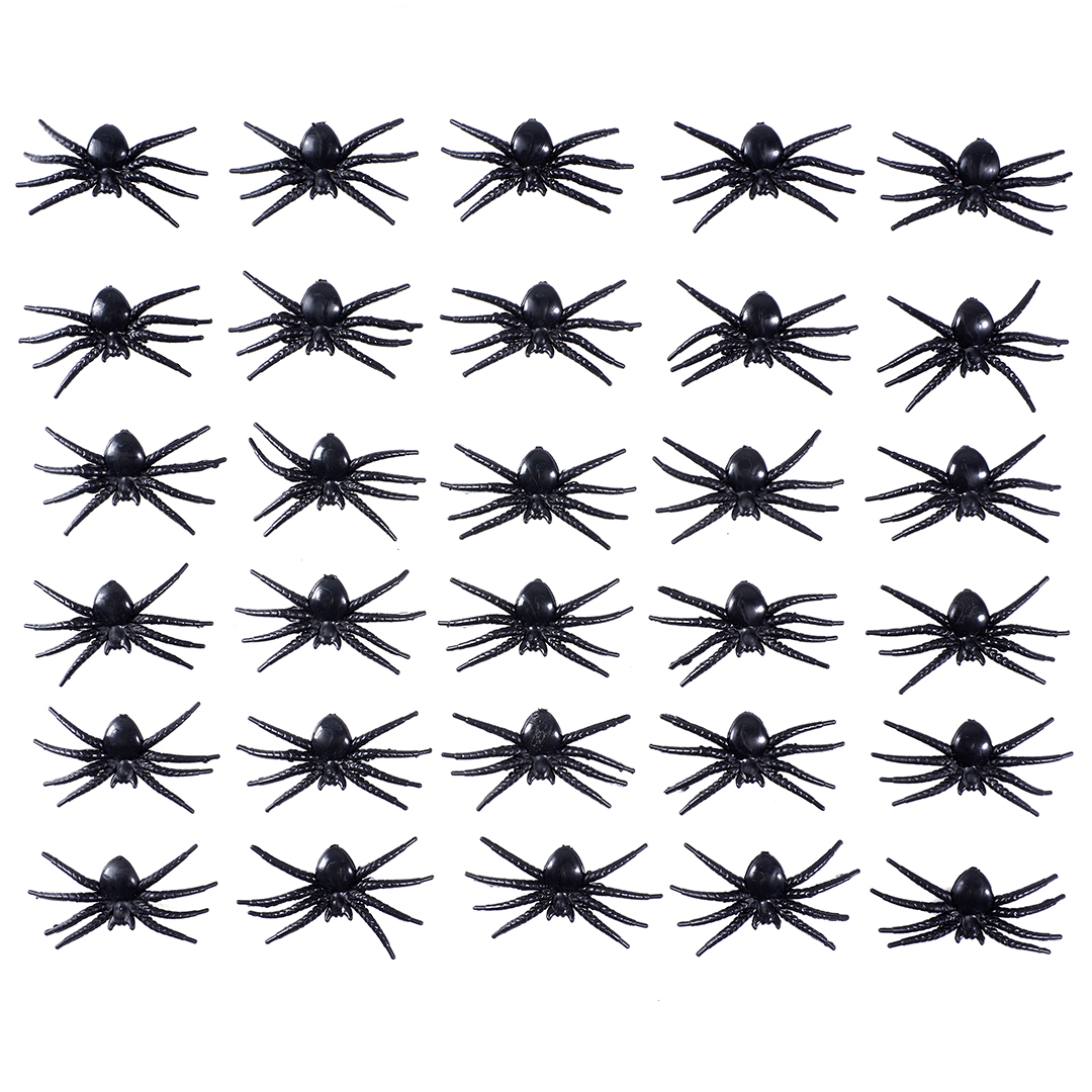Декоративное украшение, Пауки, Черный, 4,8*2 см, 30 шт.