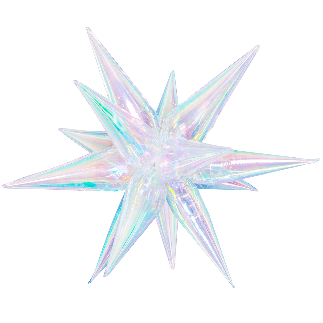 Шар 3D (40''/102 см) Звезда, Составная, Прозрачный, Хамелеон, 1 шт. в уп.