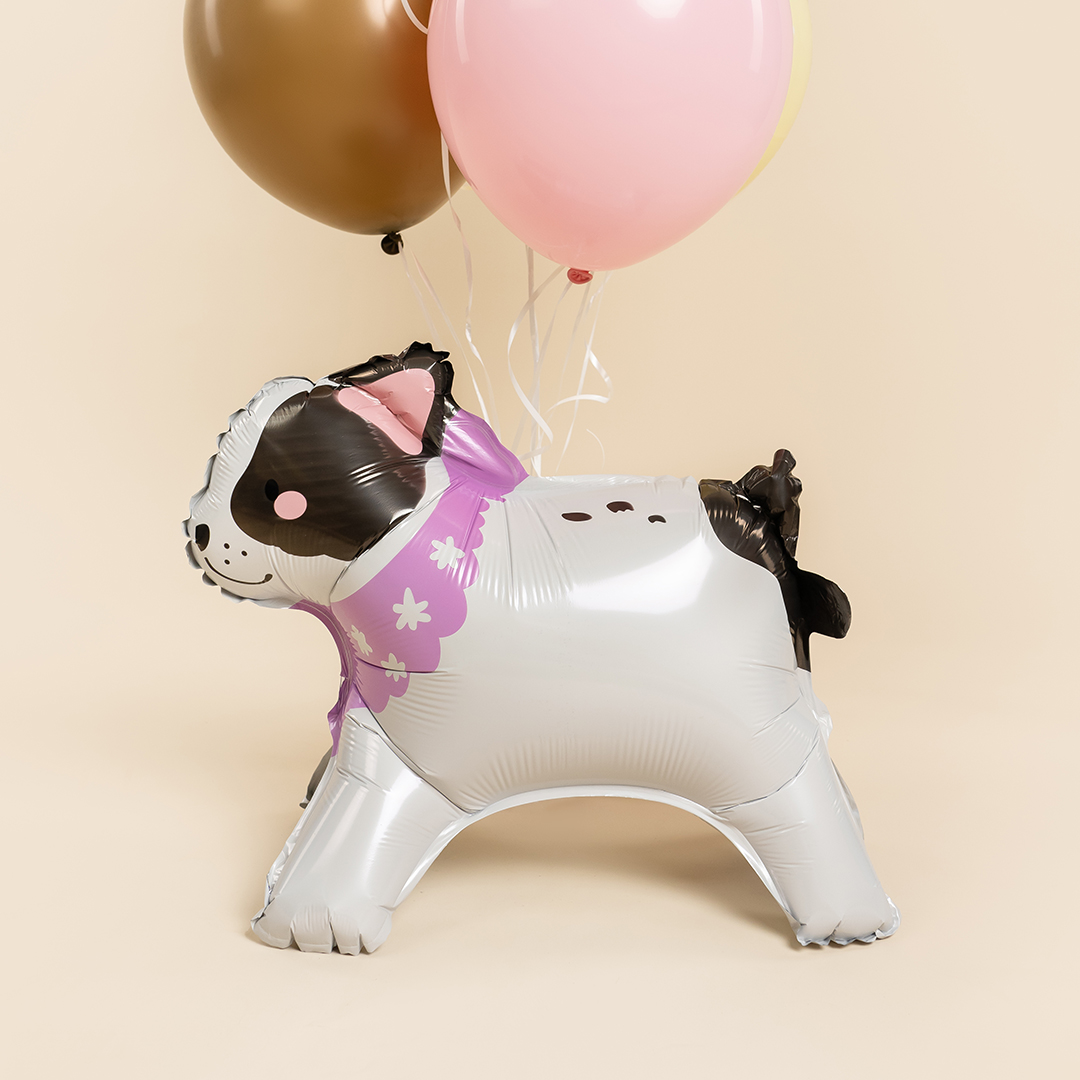 Шар 3D (21''/53 см) Фигура, Бульдог, 1 шт.
