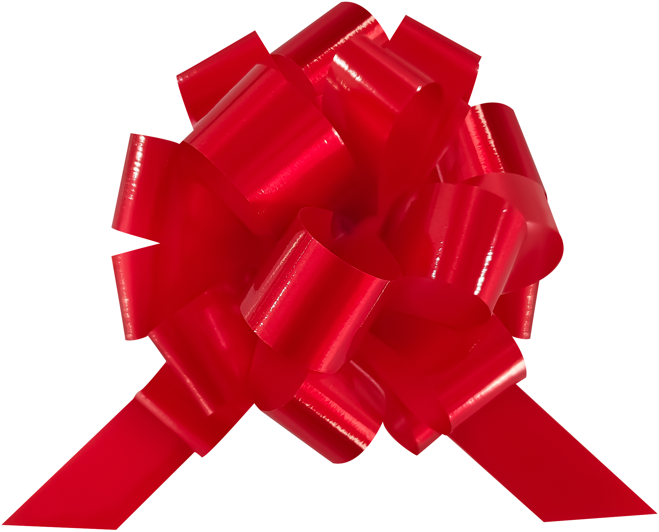 Бант Шар, Красный, Лаковый, 10 см, 1 шт. в упак. 