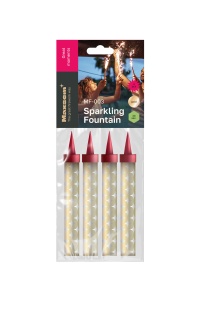 Свеча Фонтан для торта, 30 сек, Золото, 10 см, 4 шт.