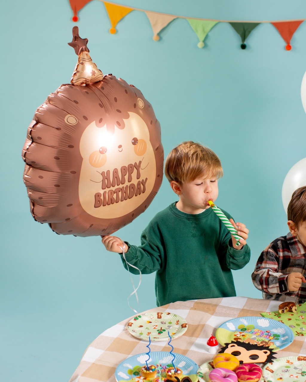 Шар (24''/61 см) Фигура, Ежик на День Рождения, 1 шт. в уп.