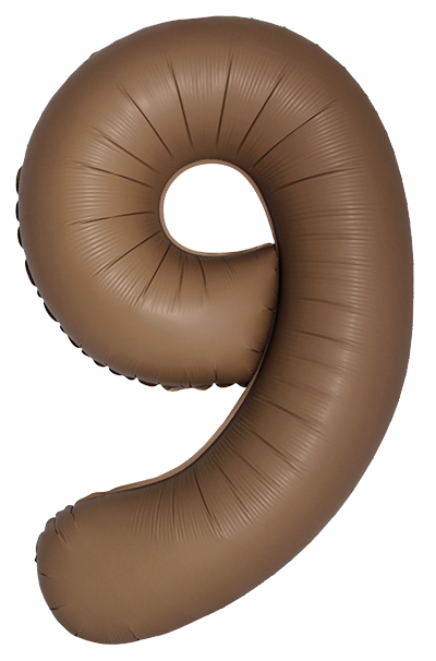 Шар (40''/102 см) Цифра, 9 Slim, Шоколад, Матовый, 1 шт. Шар (40''/102 см) Цифра, 9 Slim, Шоколад, Матовый, 1 шт.