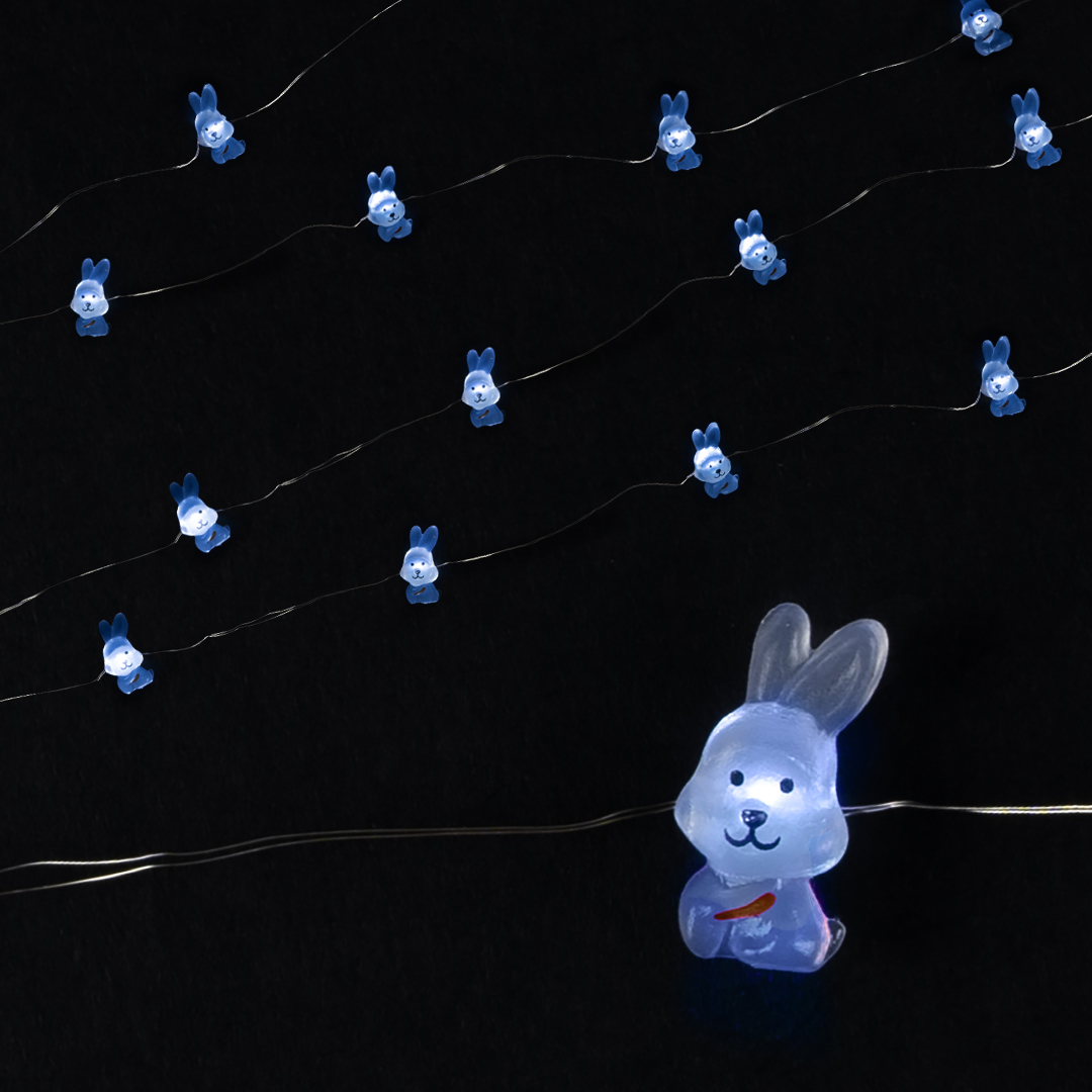 Светодиодная гирлянда Зайчики, 20 Led, IP14, 2 м. Белый, 1 шт.