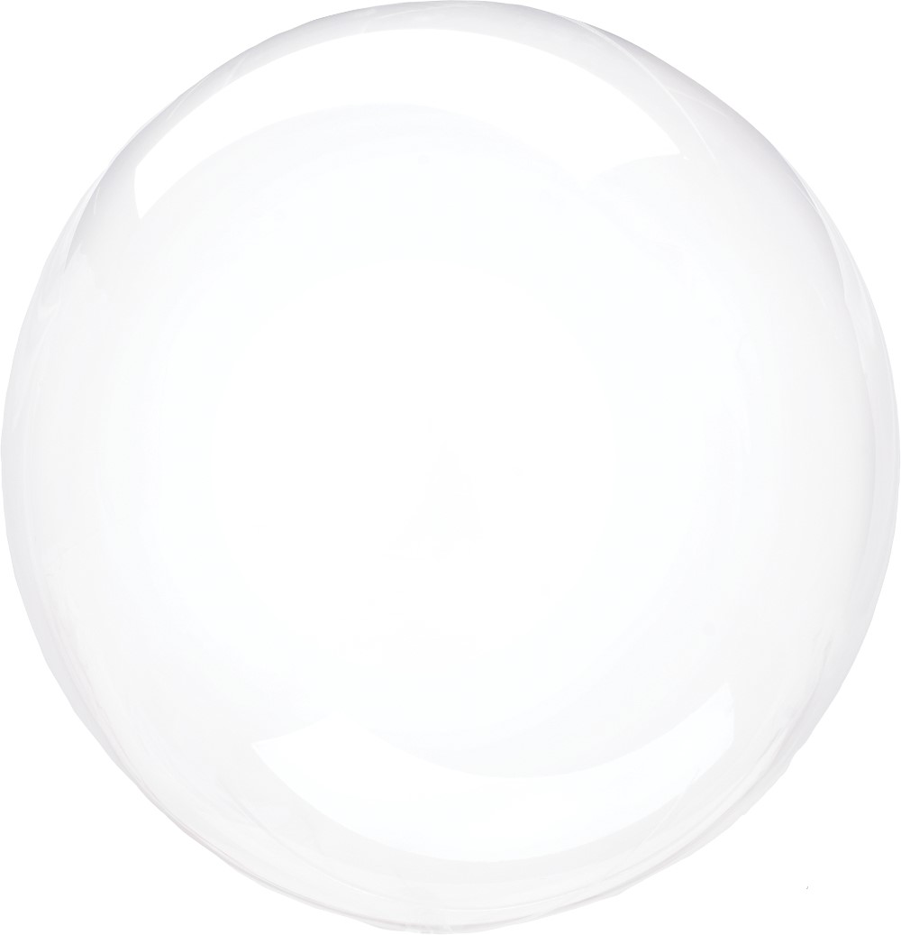 Шар (12''/30 см) Мини-сфера, Deco Bubble (синяя упаковка), Прозрачный, Кристалл, 10 шт. в уп.