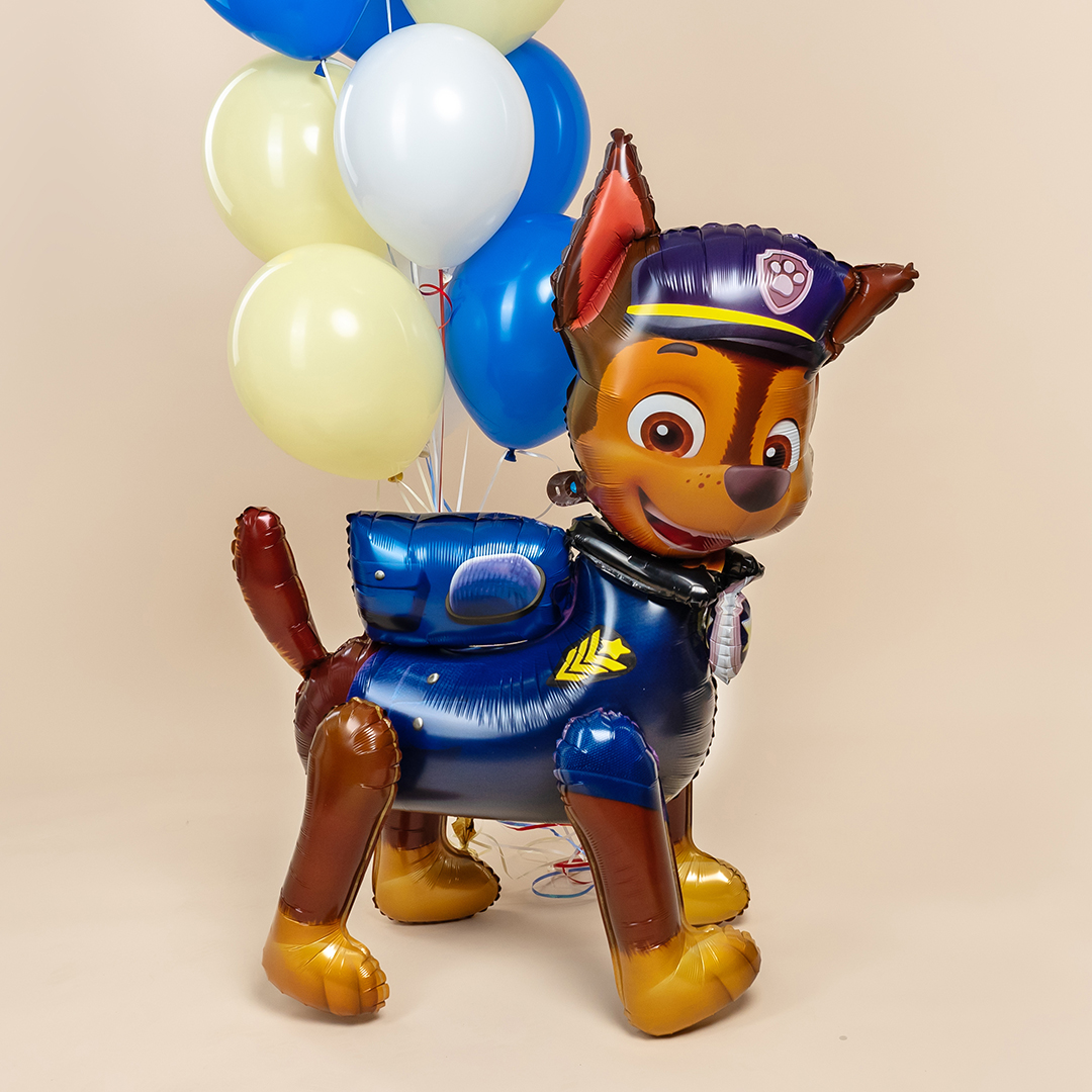 Шар (46''/117 см) Фигура 3D, Щенок Полицейский, 1 шт. в уп.