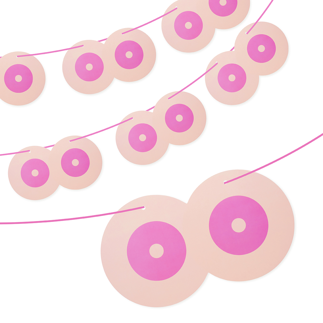 Гирлянда на Девичник, Розовый, 4 шт.*15 см, 1 упак.