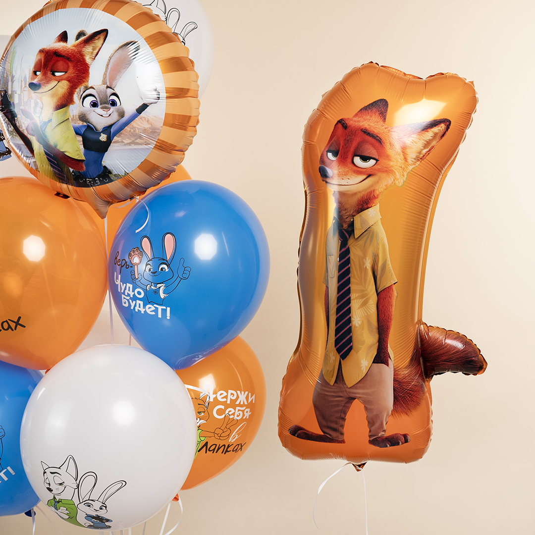 Шар (32''/81 см) Фигура, Мистер Лис, 1 шт.