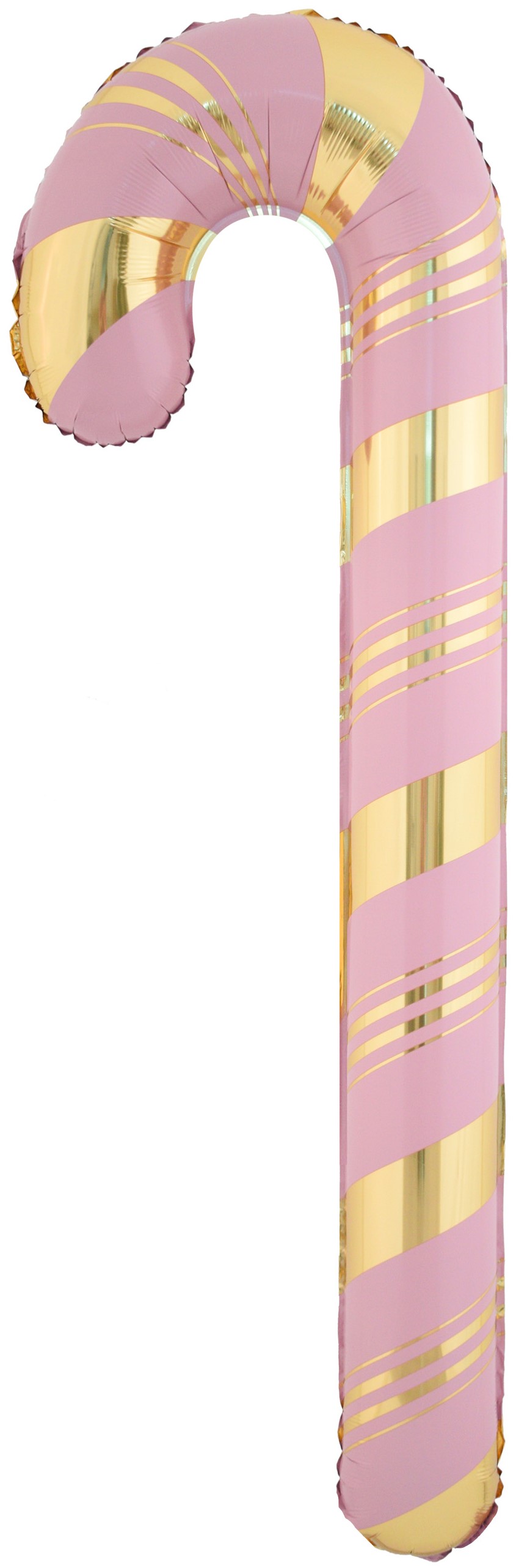 Шар (29''/74 см) Фигура, Леденец трость (надув воздухом), Розовый/Золото, 1 шт. в уп.