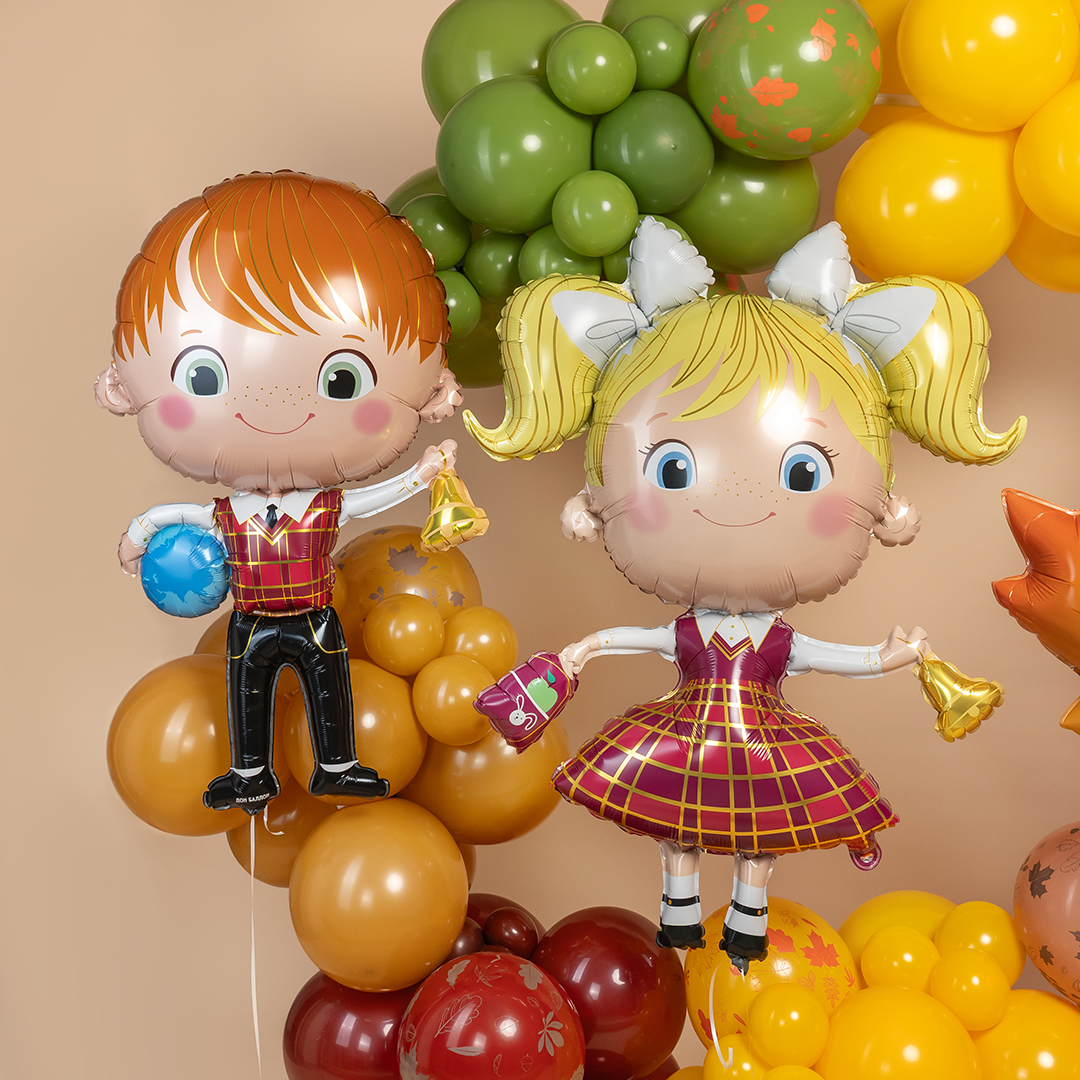Шар (46''/117 см) Фигура, Школьница, Ученица Девочка, 1 шт. в уп.