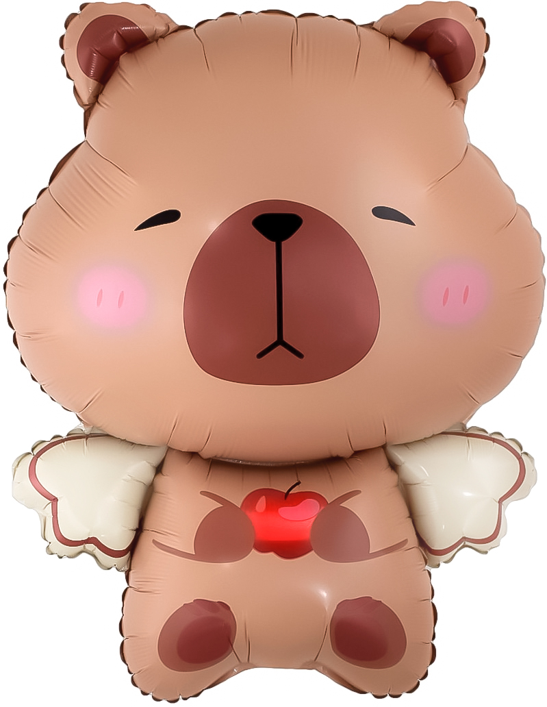 Шар (27''/69 см) Фигура, Капибара с крылышками, 1 шт.