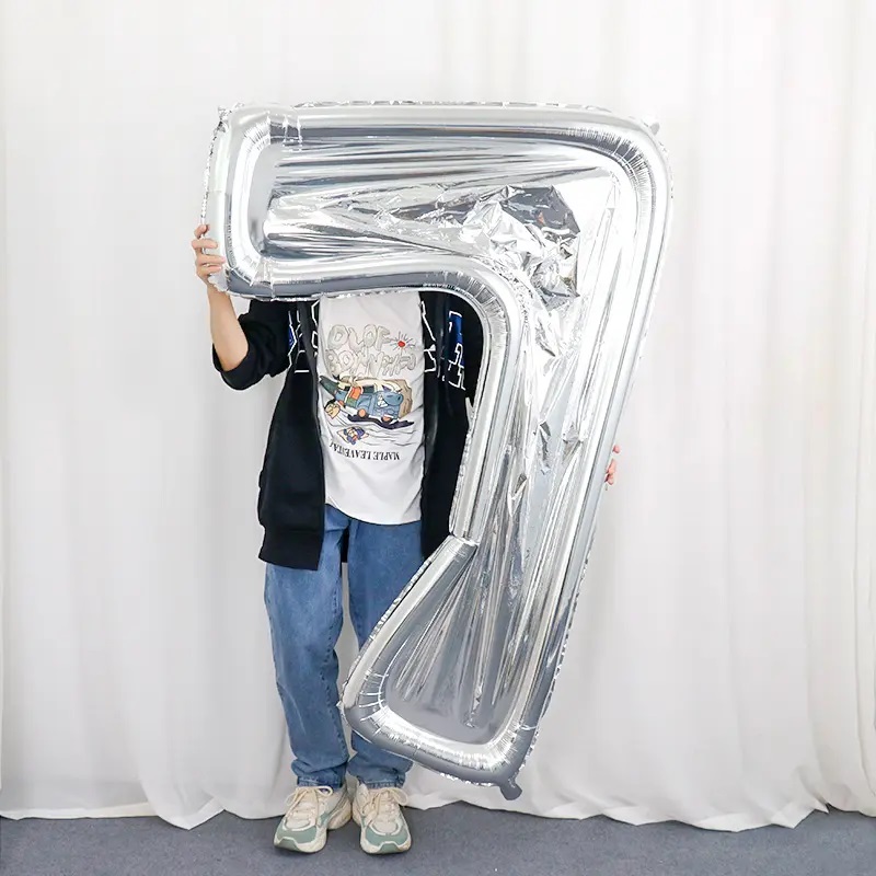 Шар (65''/165 см) Цифра, 7 Каркасная, 1 шт. в уп.