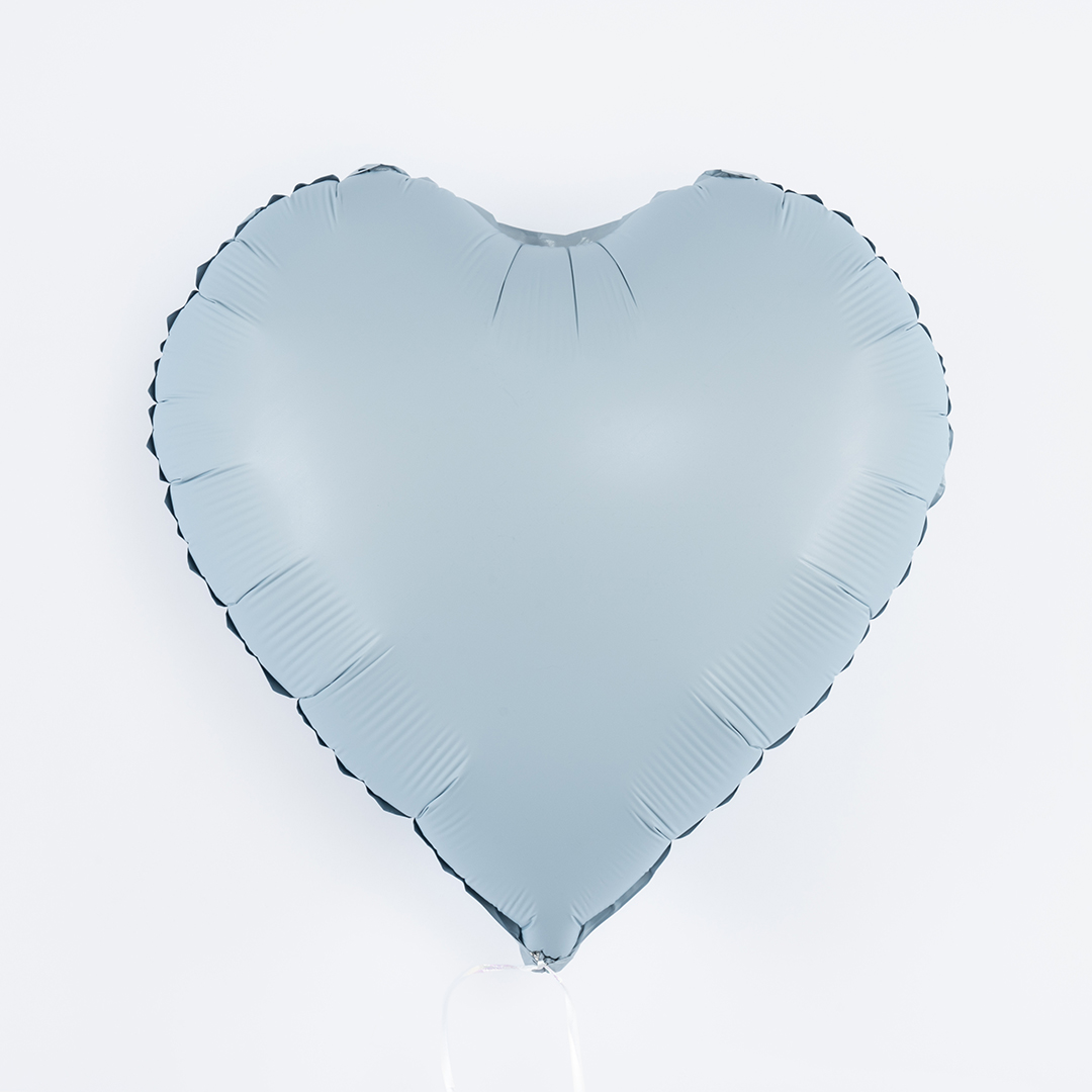 Шар (18''/46 см) Сердце, Голубой, Сатин, 1 шт. Шар (18''/46 см) Сердце, Голубой, Сатин, 1 шт.