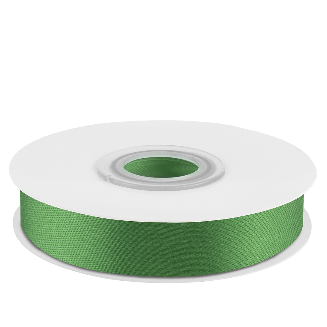 Лента атласная (1,2 см*22,85 м) Изумрудно-зеленый, 1 шт.