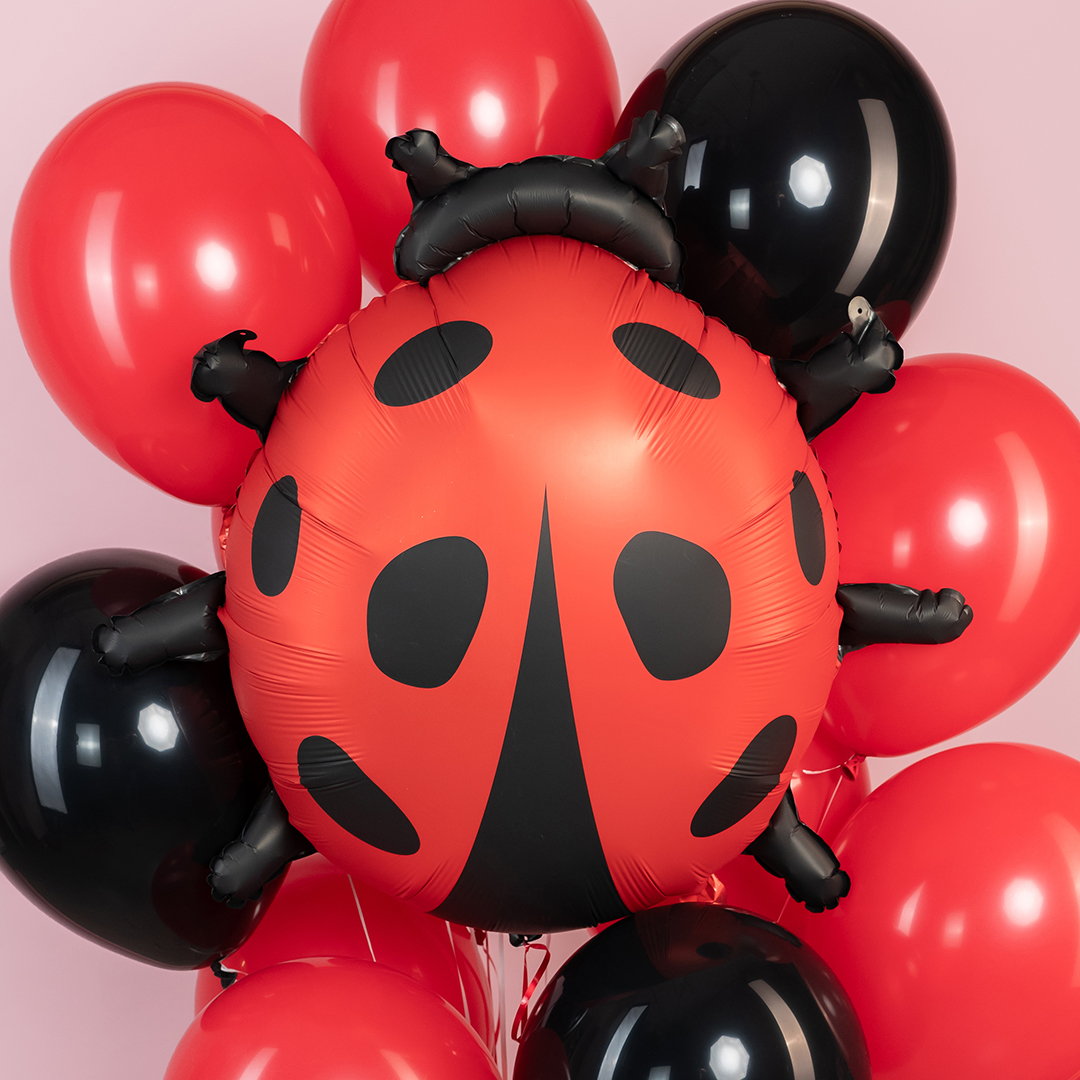Шар (34''/86 см) Фигура, Божья коровка, Сатин, 1 шт.