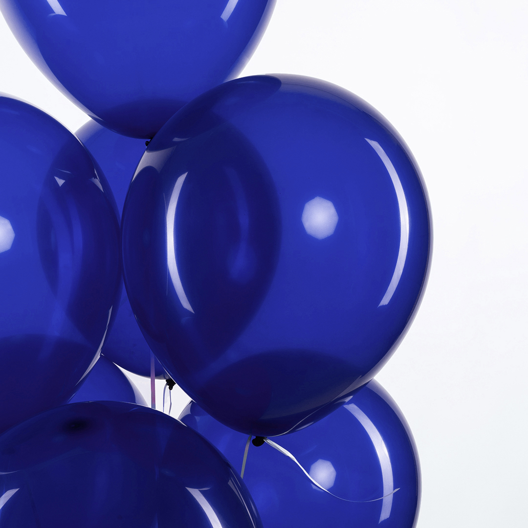 Шар (12''/30 см), Темно-синий, пастель ретро, 100 шт.