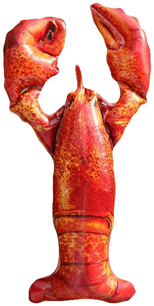 Шар (30''/76 см) Фигура, Лобстер, Красный, 1 шт.