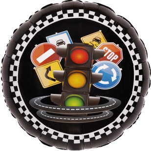 Шар (18''/46 см) Круг, Дорожные знаки, 1 шт.