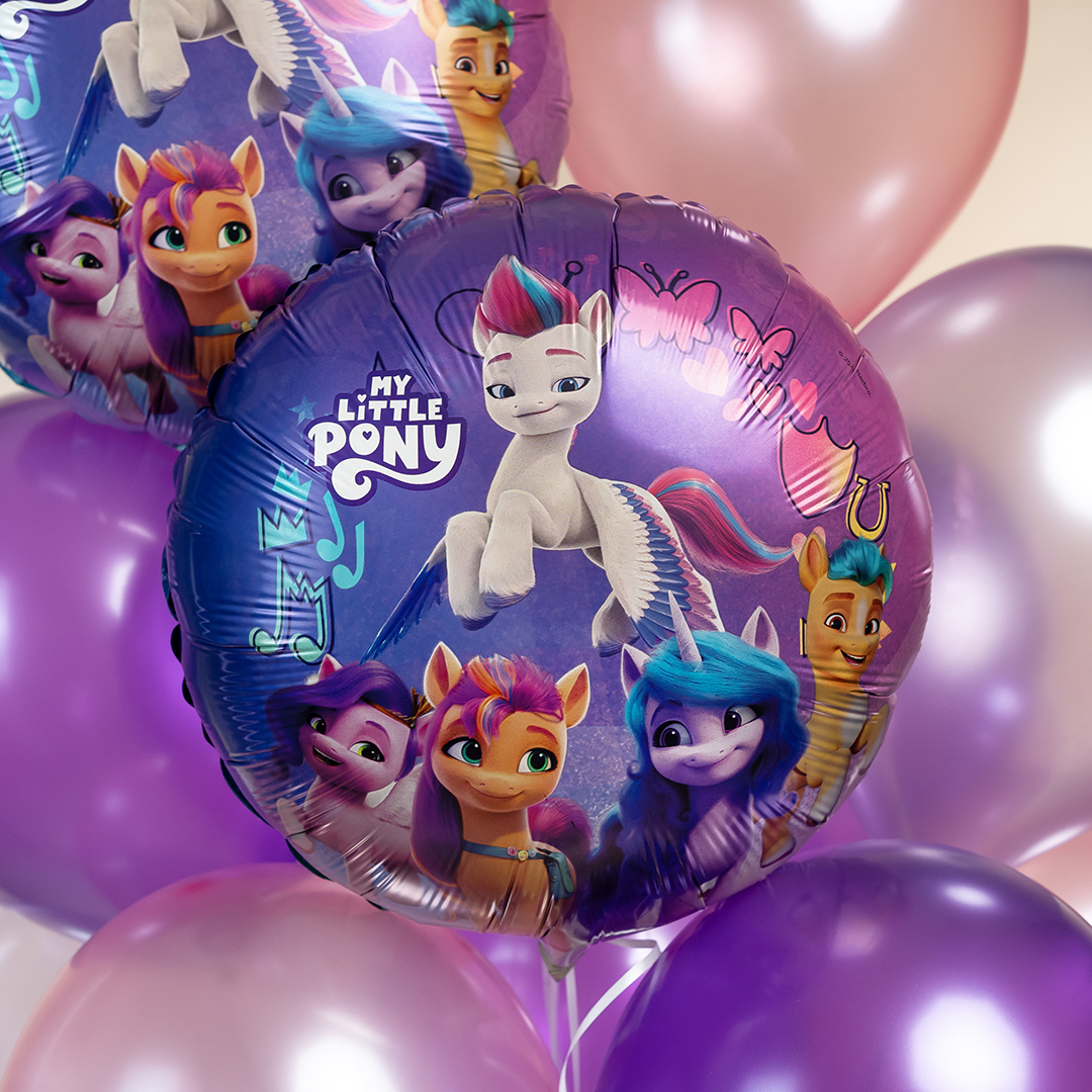 Шар (18''/46 см) Круг, My Little Pony, Веселые Лошадки, 1 шт.