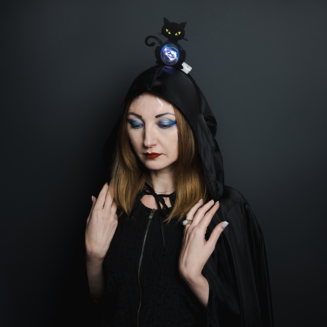 Светодиодный ободок, Черная кошка, 1 шт. 