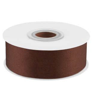 Лента атласная (2,5 см*22,85 м) Шоколадный, 1 шт.