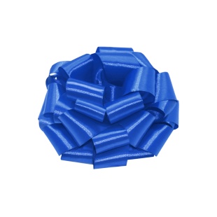 Бант Шар, Атласный, Синий, 13 см, 1 шт. в упак. 