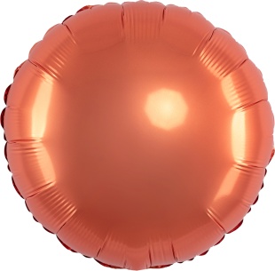 Шар (18''/46 см) Круг, Оранжевый, Сатин, 1 шт.