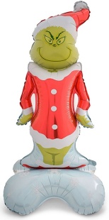 Шар 3D (58''/147 см) Фигура на подставке, Новогодний монстрик, 1 шт. в уп.