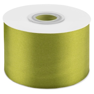 Лента атласная (5 см*22,85 м) Оливковый, 1 шт.