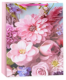 Пакет подарочный, 210гр, Прекрасные цветы, Дизайн №1, 72*50*18 см, 1 шт.