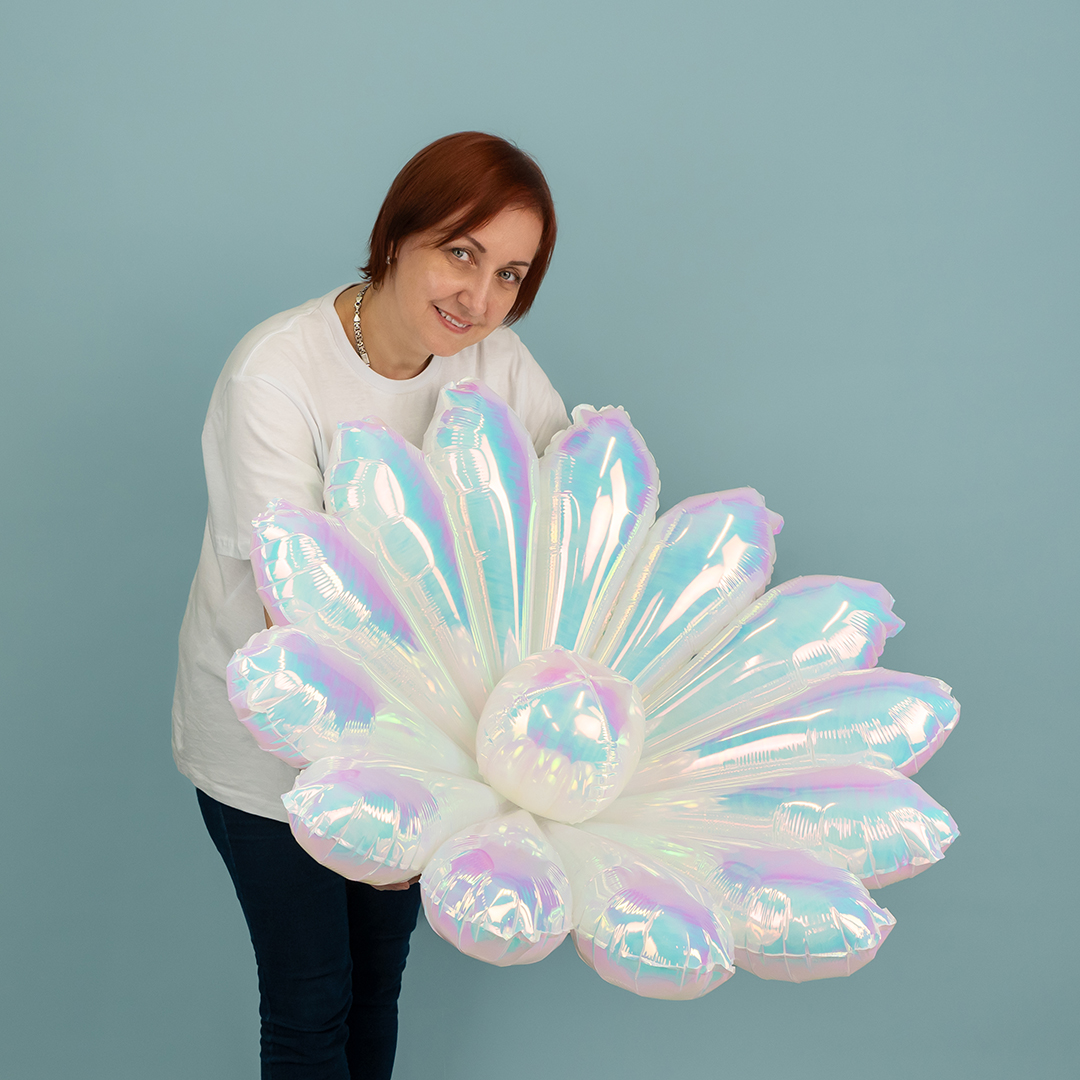 Шар 3D (40''/102 см) Звезда, Составная, Жемчужный, Хамелеон, 1 шт. в уп.