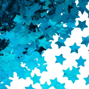 Конфетти фольга Звезда, Голубой, Металлик, 2,5 см, 50 г.