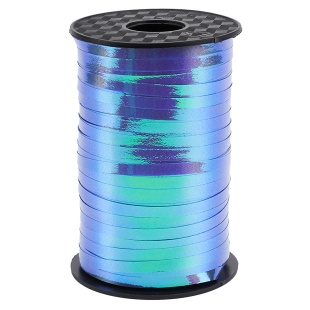 Лента полипропиленовая (0,5 см*250 м) Северное сияние, Синий, Хамелеон, 1 шт.