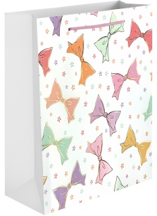 Пакет подарочный, 210гр, Милый подарок, Дизайн №3, Металлик, 16*12*6,5 см, 1 шт.