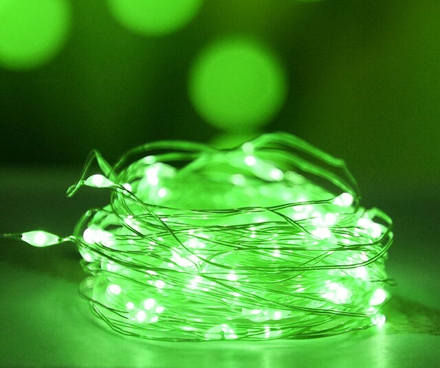 Светодиодная гирлянда, Роса 30 Led, IP14, 3 м. Зеленый, 1 шт.